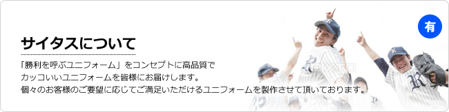 高品質昇華プリント・サイタス野球ユニフォーム.jp|サイタスについて